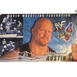 Stone Cold Steve Austin Wall Poster NEW Y2K Vintage WWF